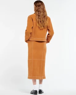 Women Barrie Suede-effect jacket in cashmere and cotton