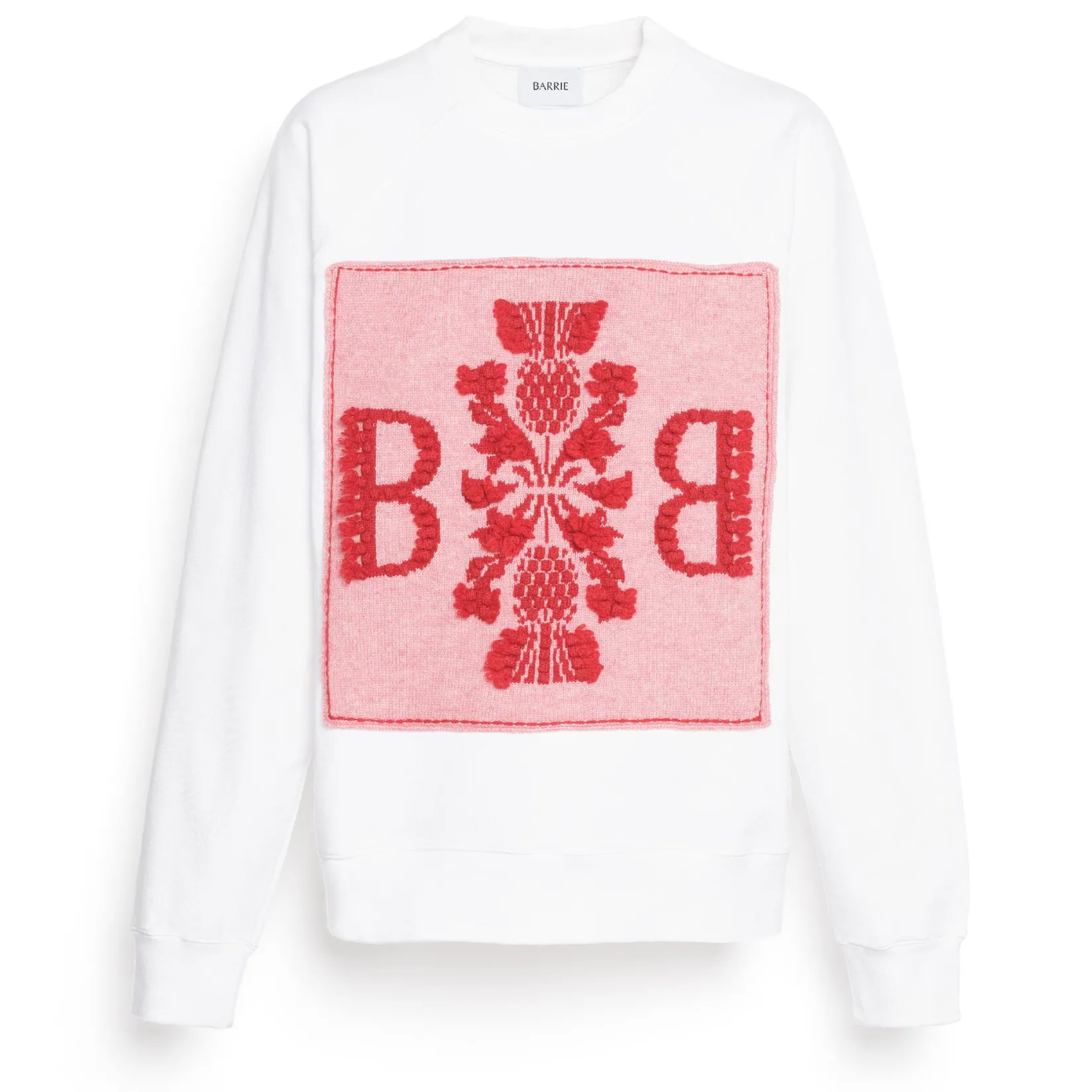 Women Barrie Sweatshirt with logo cashmere patch