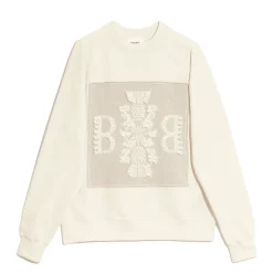 Women Barrie Sweatshirt with logo cashmere patch