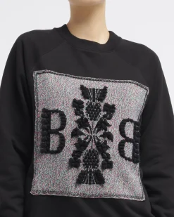 Women Barrie Sweatshirt with logo cashmere patch
