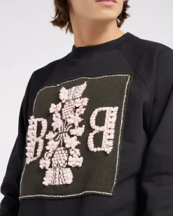 Women Barrie Sweatshirt with logo cashmere patch