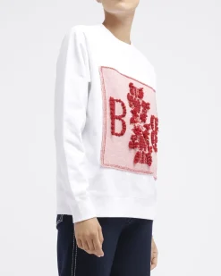 Women Barrie Sweatshirt with logo cashmere patch