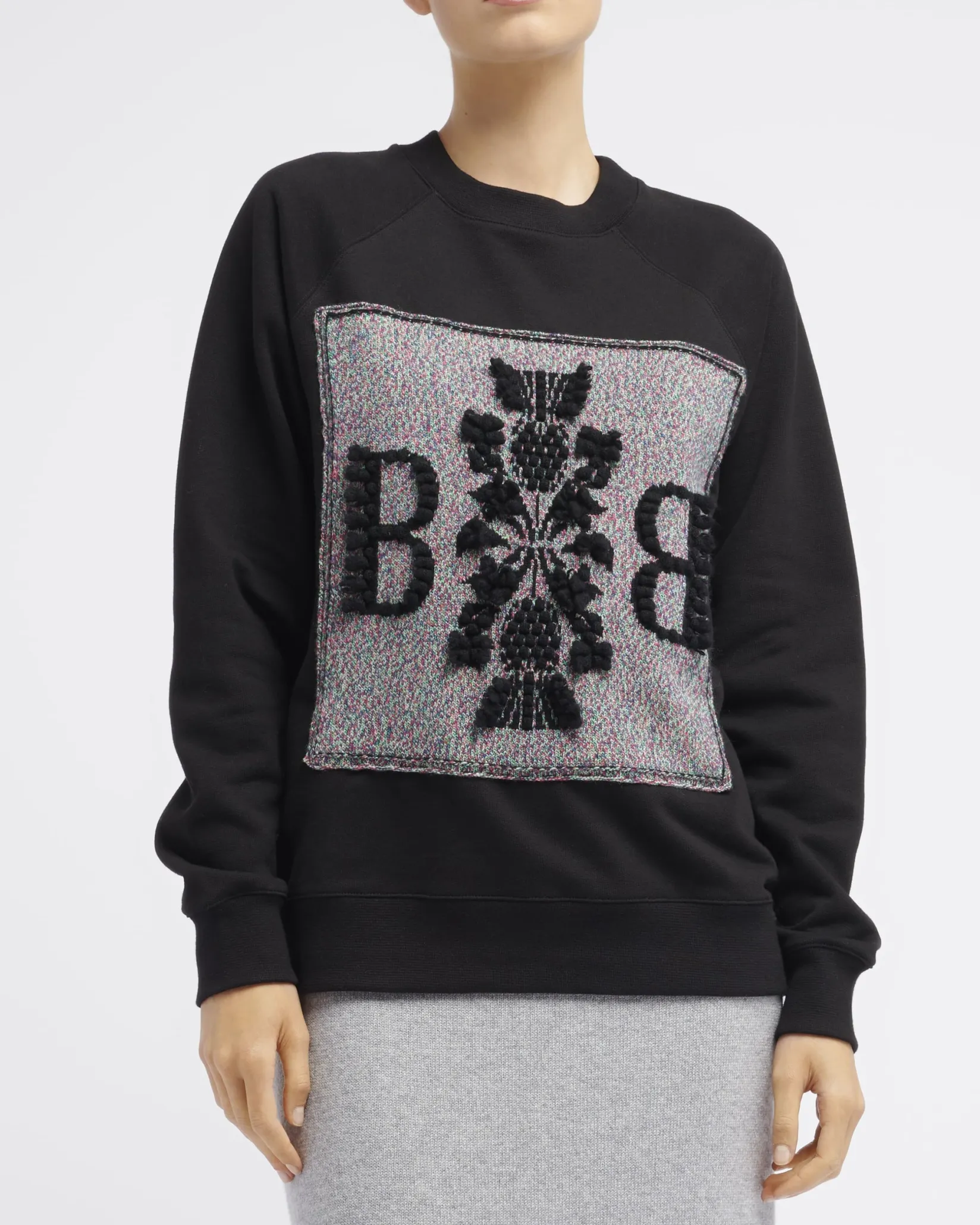 Women Barrie Sweatshirt with logo cashmere patch