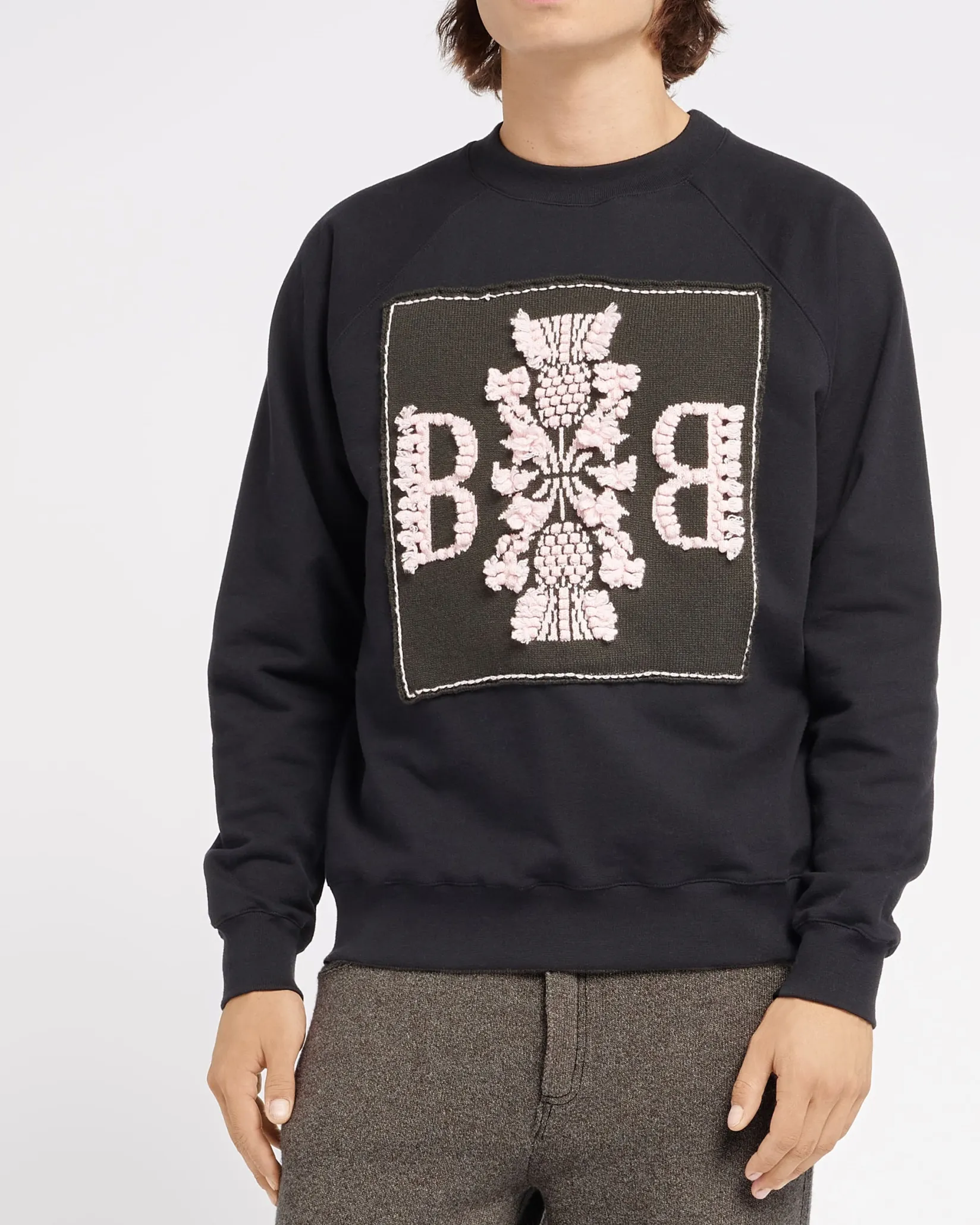 Women Barrie Sweatshirt with logo cashmere patch