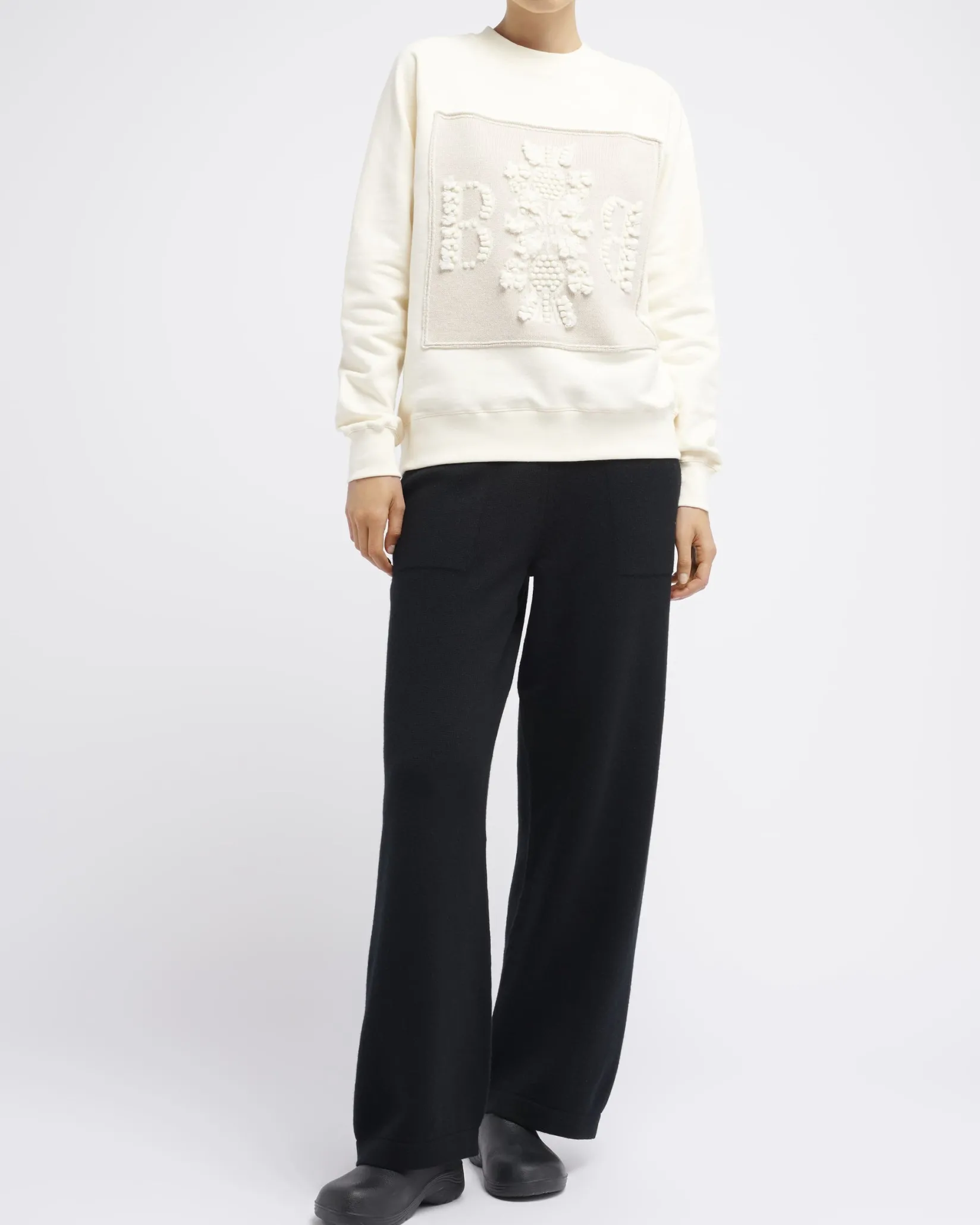 Women Barrie Sweatshirt with logo cashmere patch