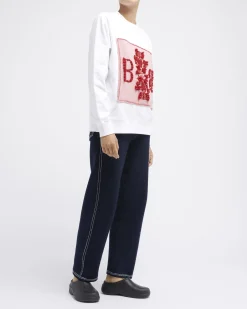 Women Barrie Sweatshirt with logo cashmere patch