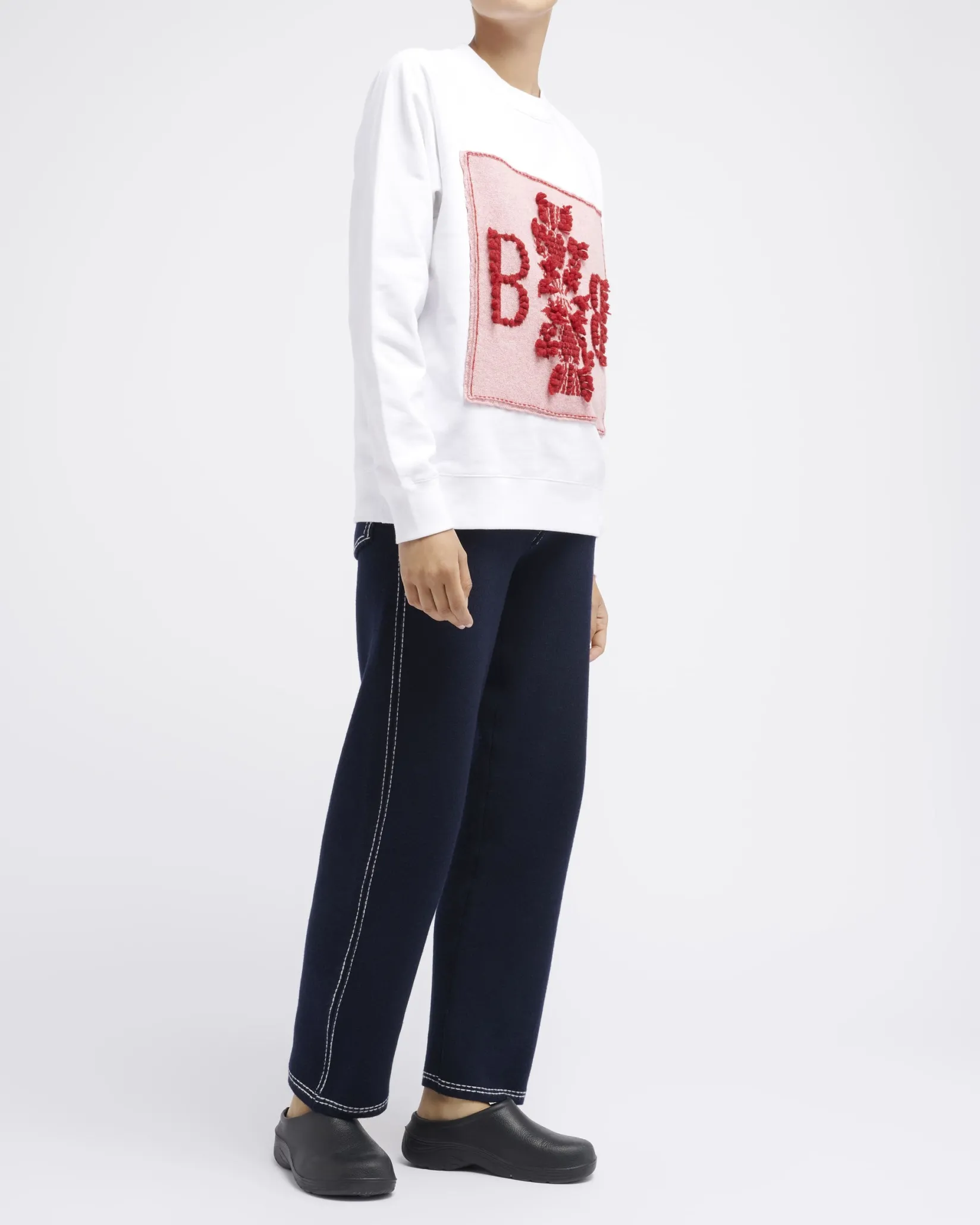 Women Barrie Sweatshirt with logo cashmere patch