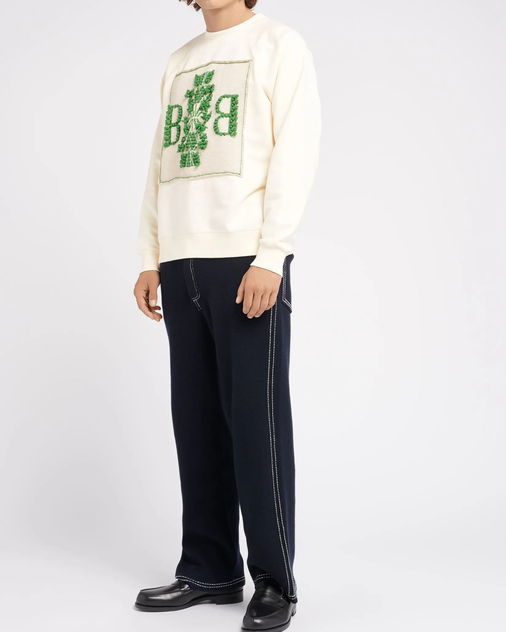 Women Barrie Sweatshirt with logo cashmere patch