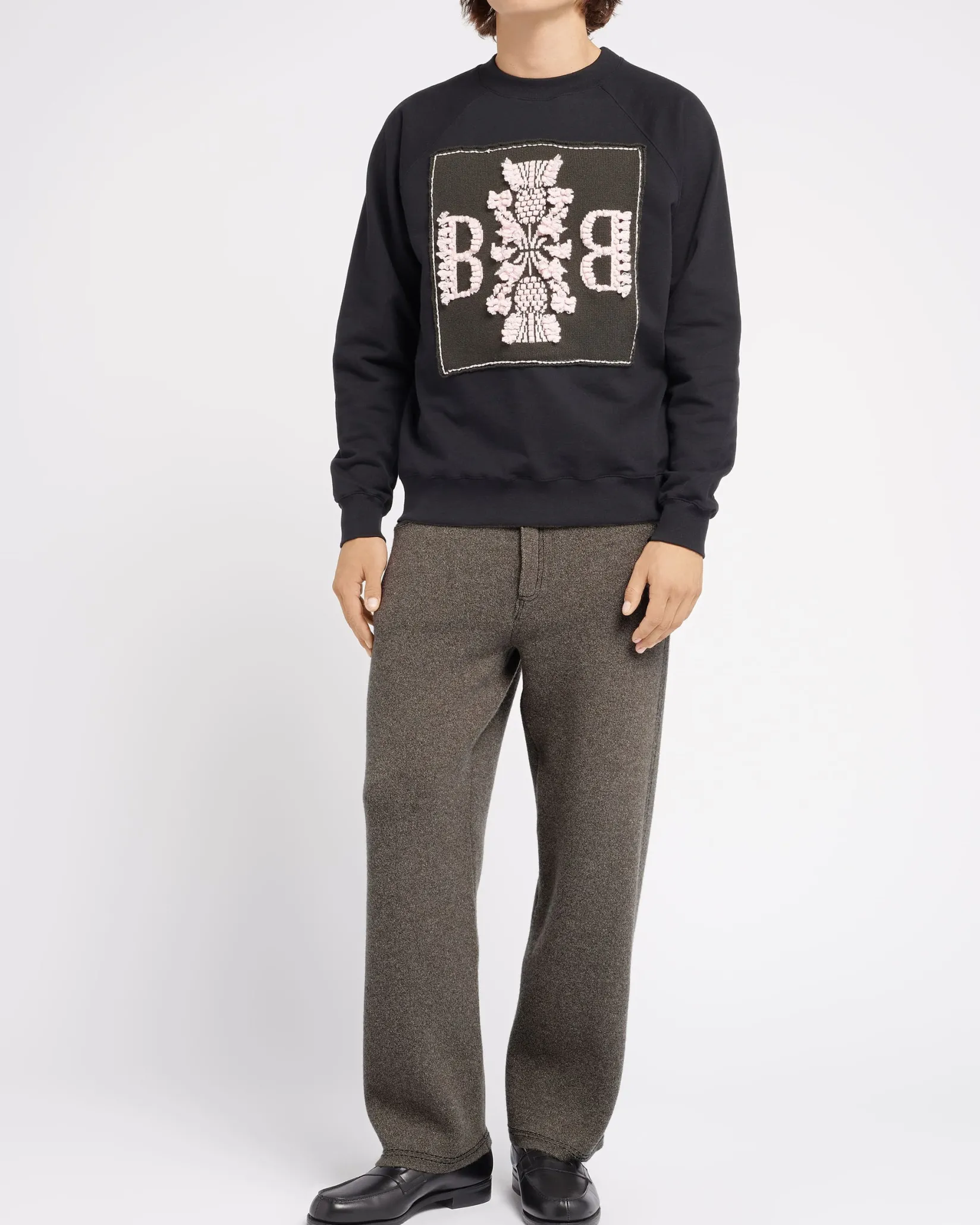 Women Barrie Sweatshirt with logo cashmere patch