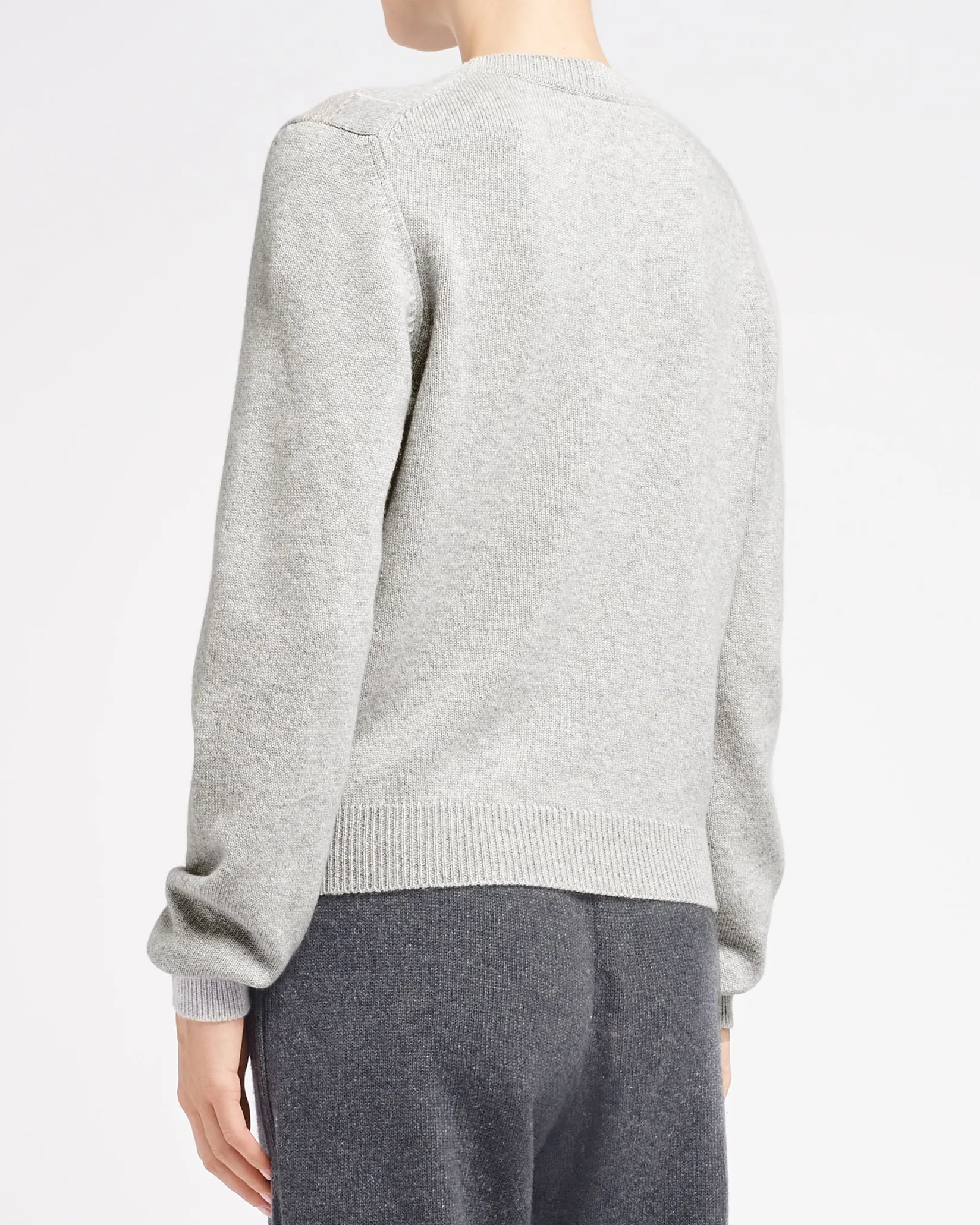 Women Barrie Tartan cashmere jumper with 3D logo
