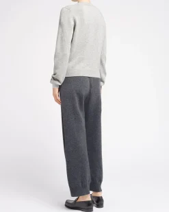 Women Barrie Tartan cashmere jumper with 3D logo