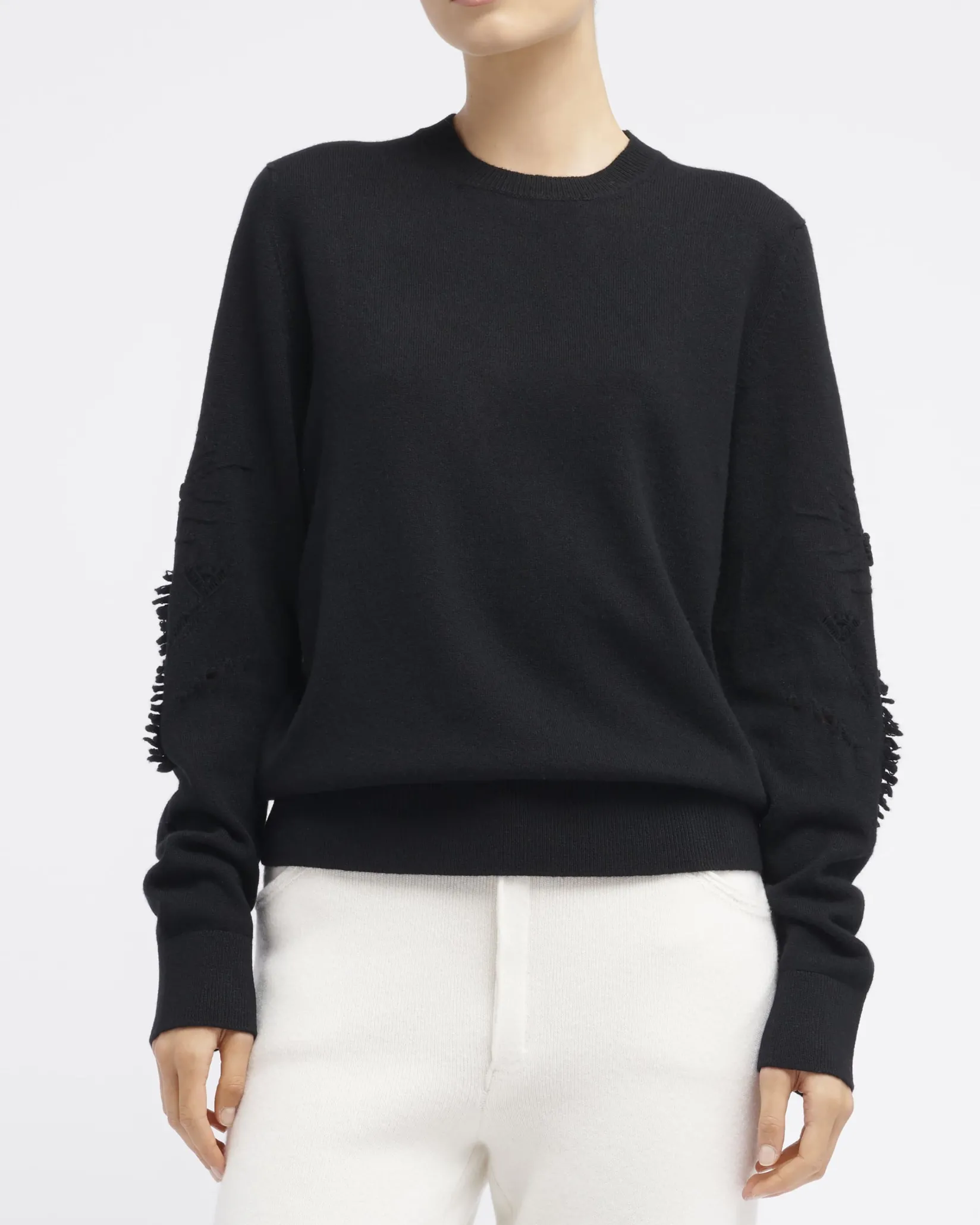 Women Barrie Timeless round-neck cashmere jumper