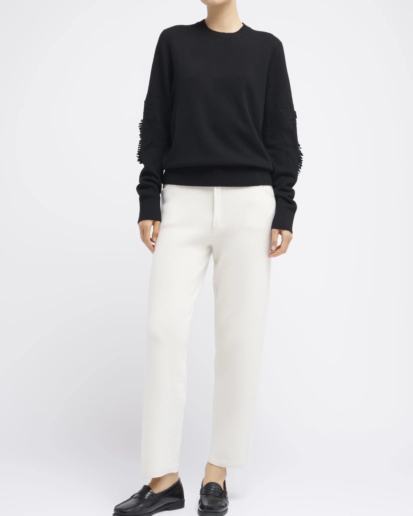 Women Barrie Timeless round-neck cashmere jumper