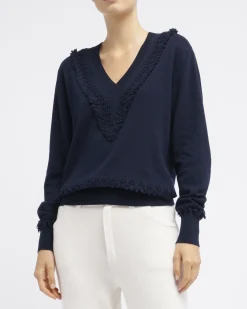 Women Barrie Timeless V-neck cashmere jumper
