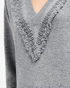 Women Barrie Timeless V-neck cashmere jumper
