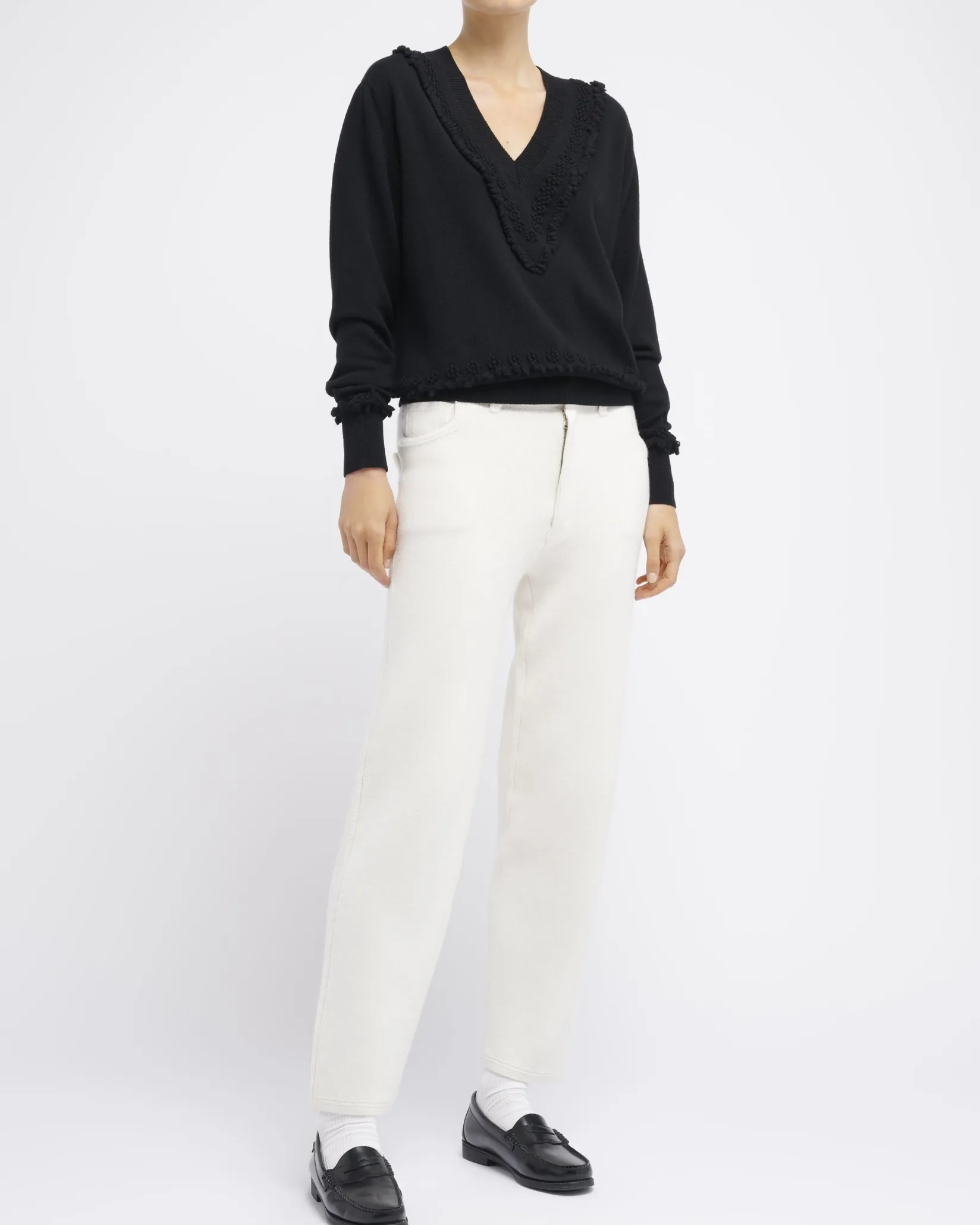 Women Barrie Timeless V-neck cashmere jumper
