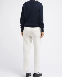 Women Barrie Timeless V-neck cashmere jumper