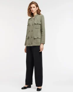 Women Barrie Timeless wide cashmere trousers