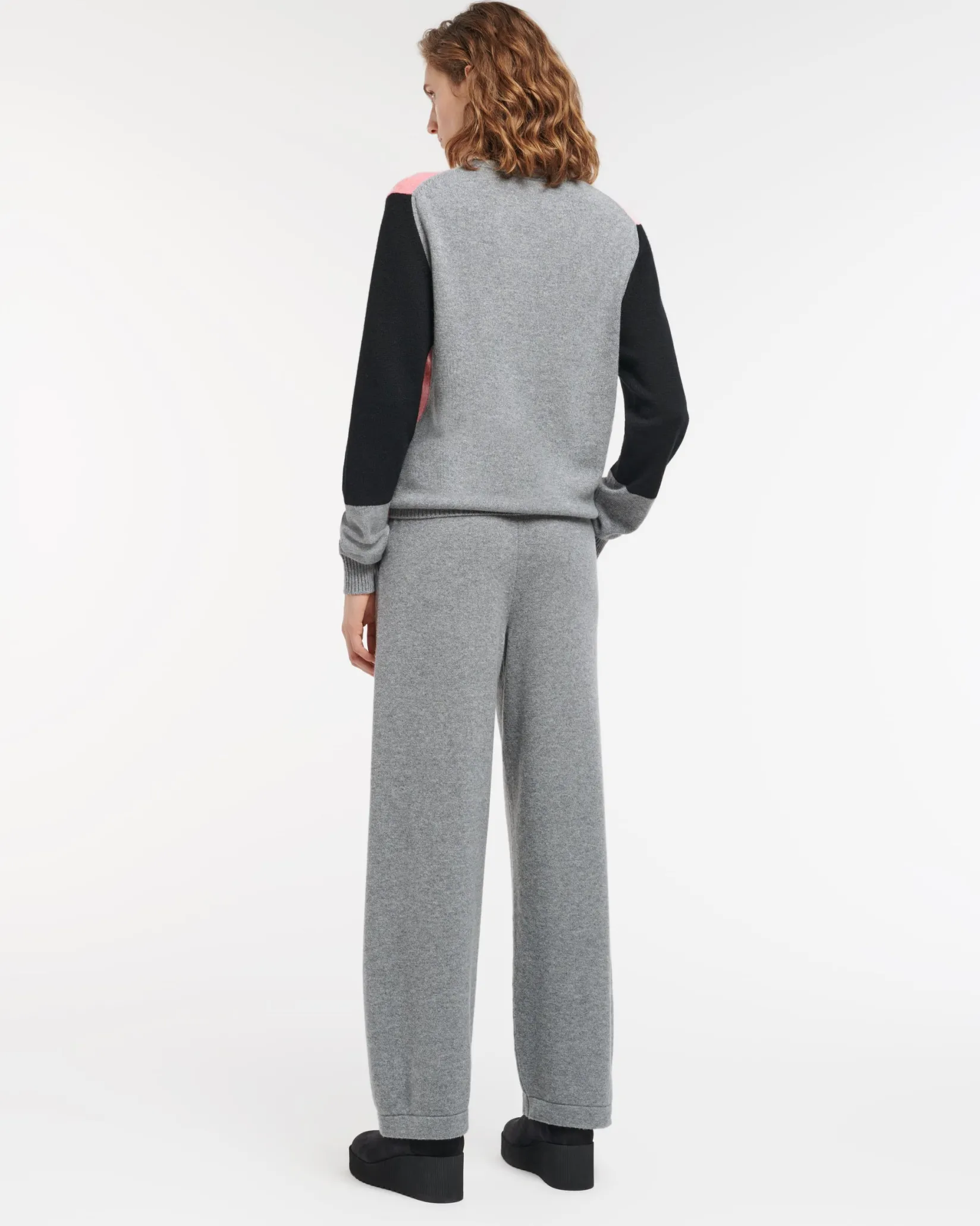 Women Barrie Timeless wide cashmere trousers