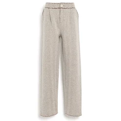 Women Barrie Trousers in cashmere, wool and silk with a chevron motif