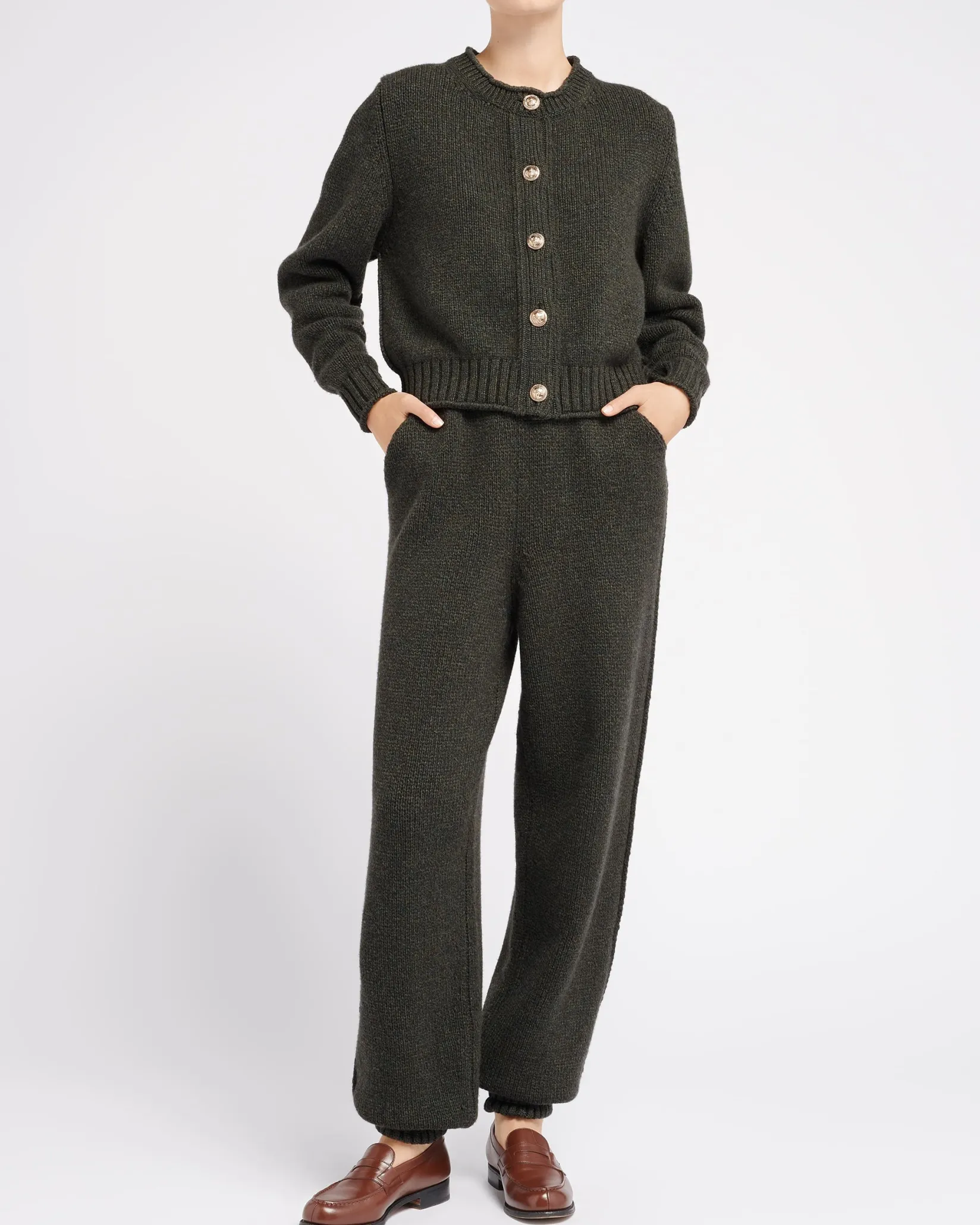 Women Barrie Trousers in chunky cashmere