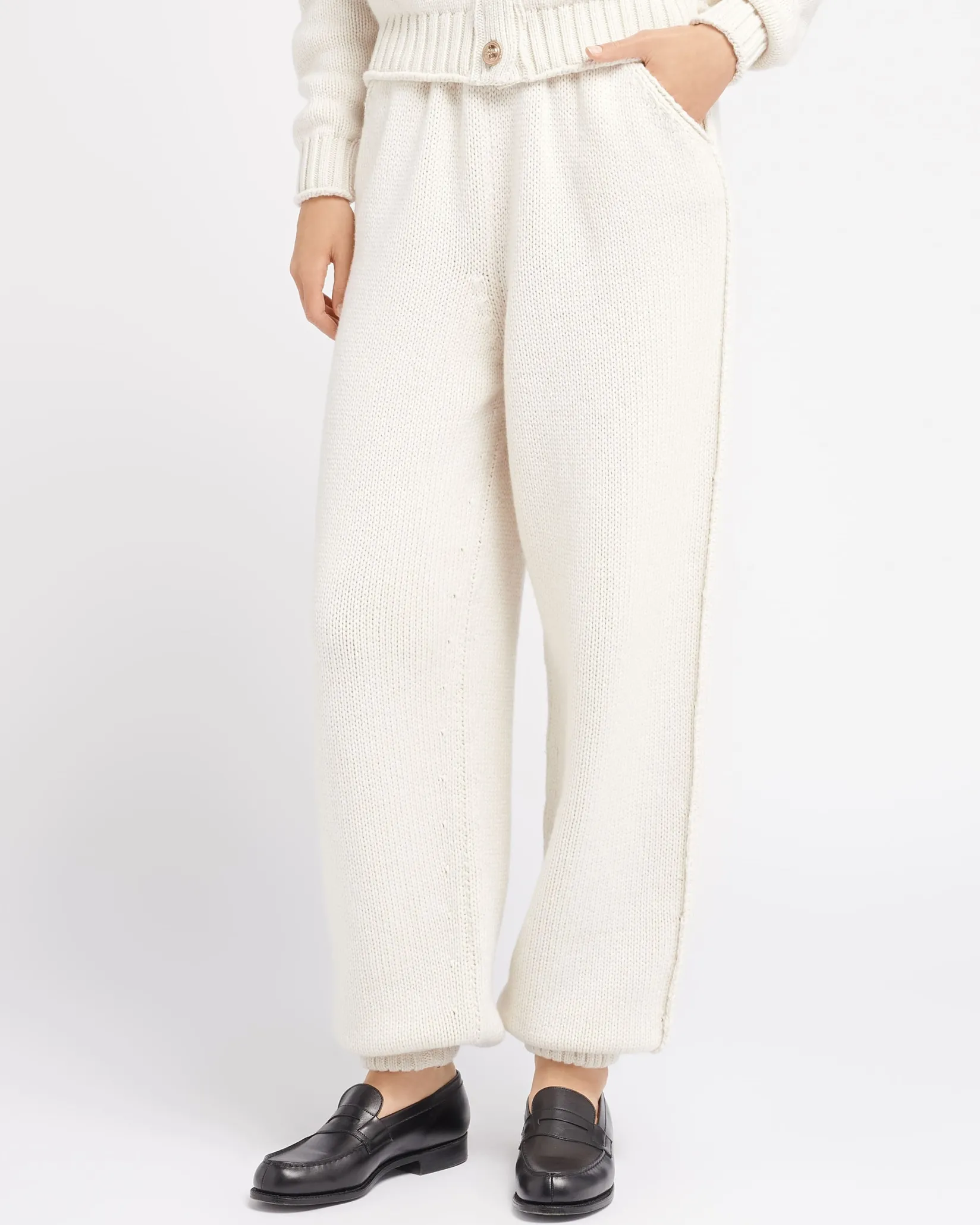 Women Barrie Trousers in chunky cashmere