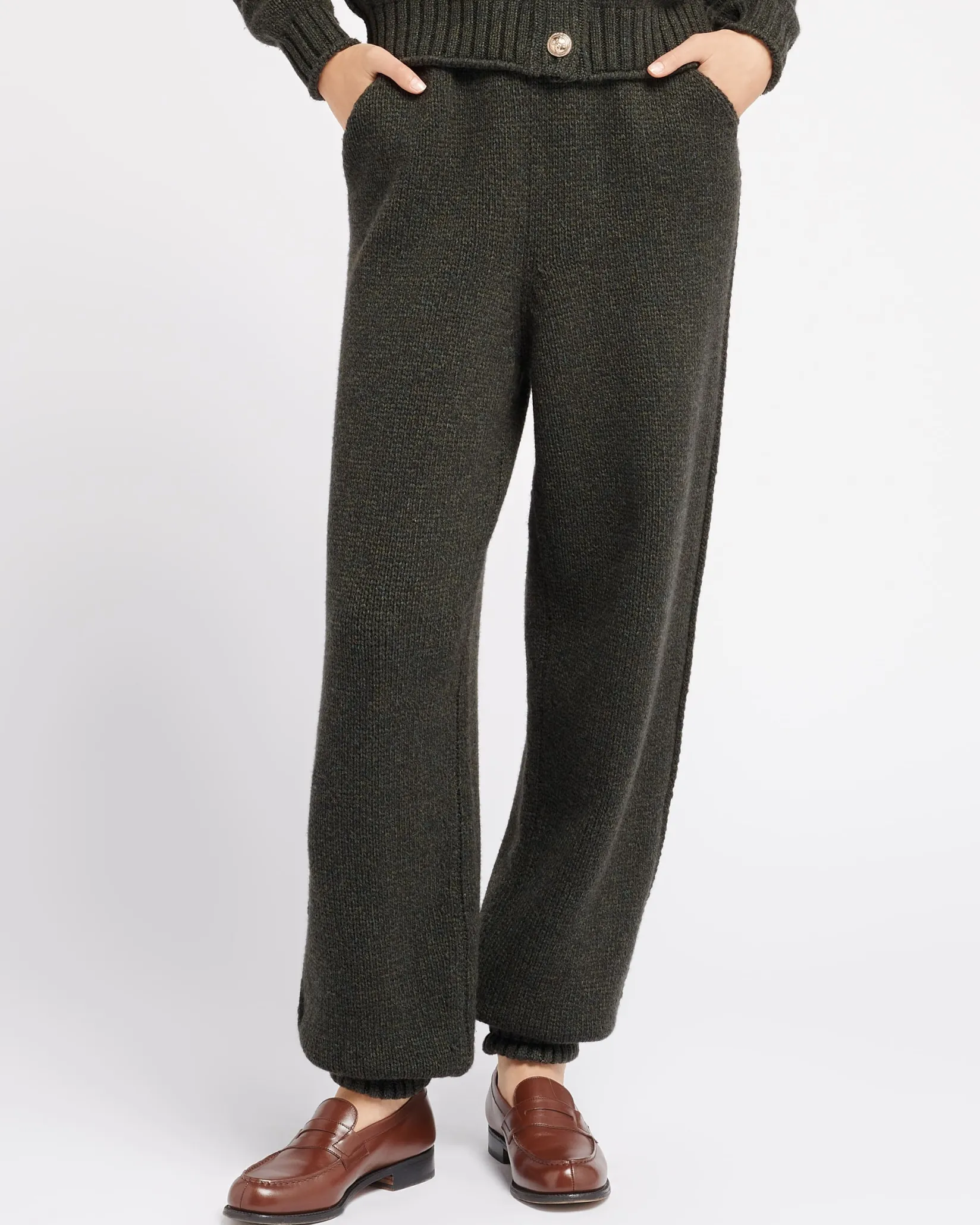 Women Barrie Trousers in chunky cashmere