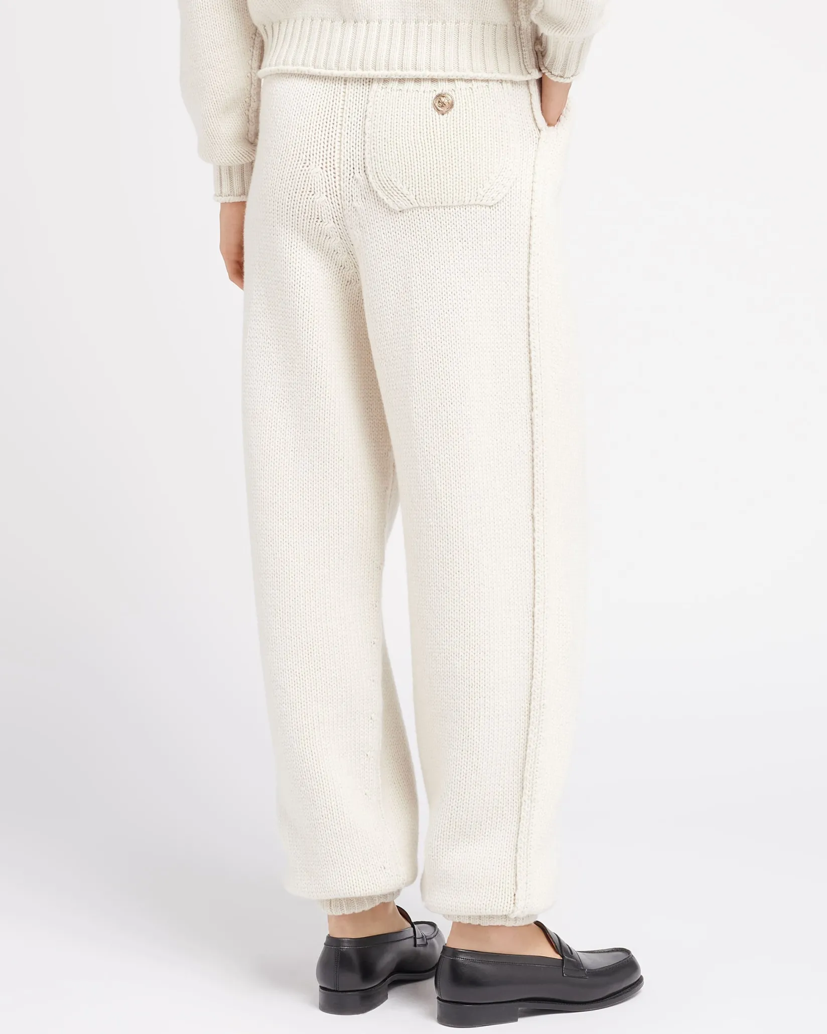 Women Barrie Trousers in chunky cashmere
