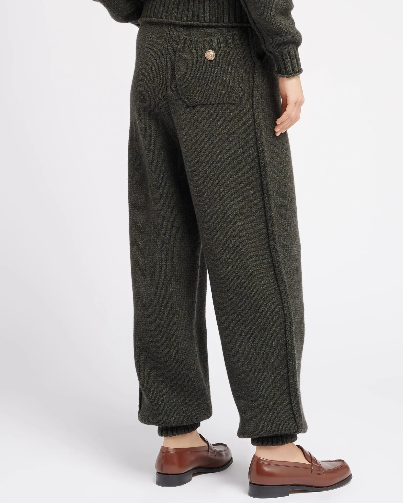 Women Barrie Trousers in chunky cashmere