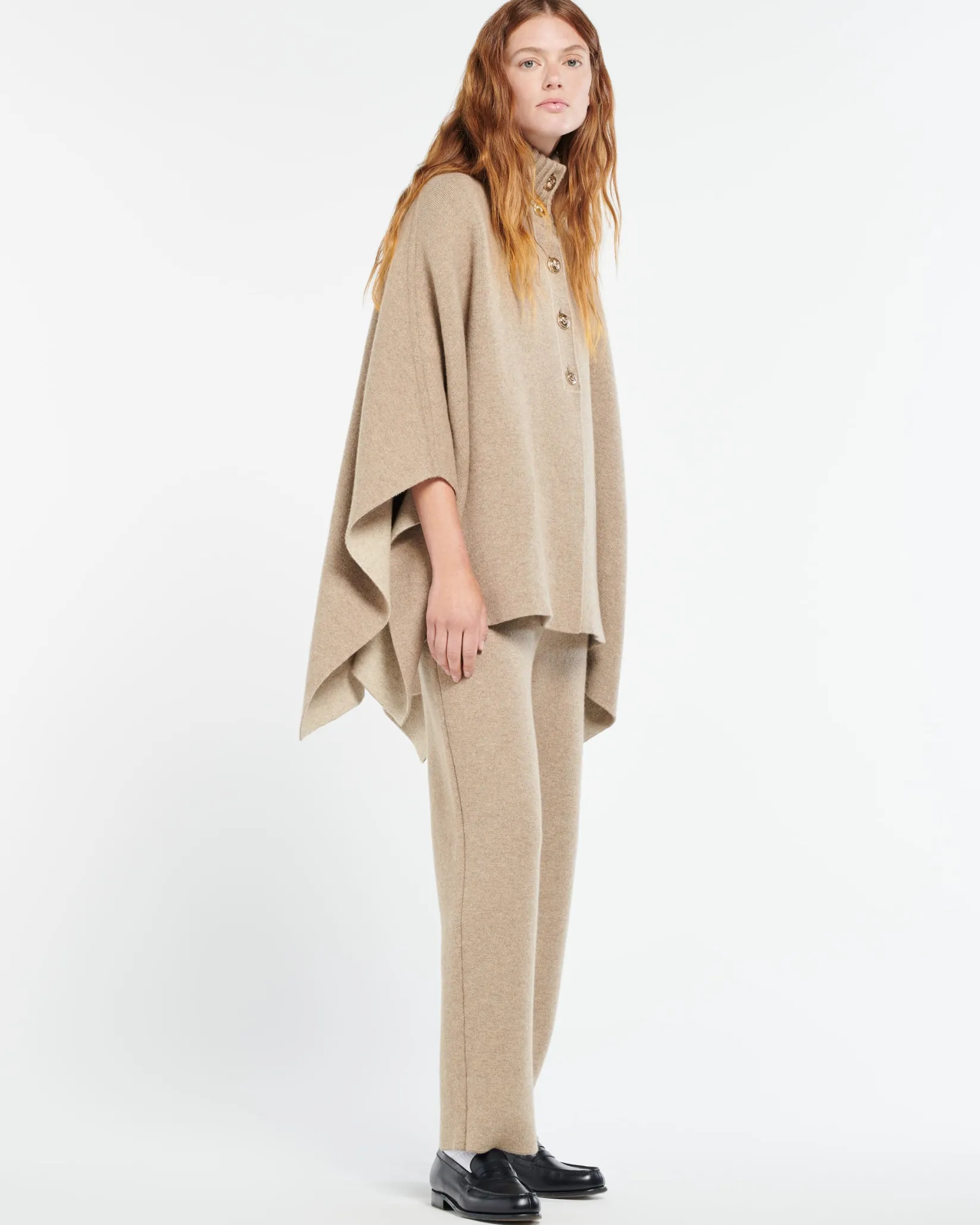 Women Barrie Trousers in chunky-knit cashmere