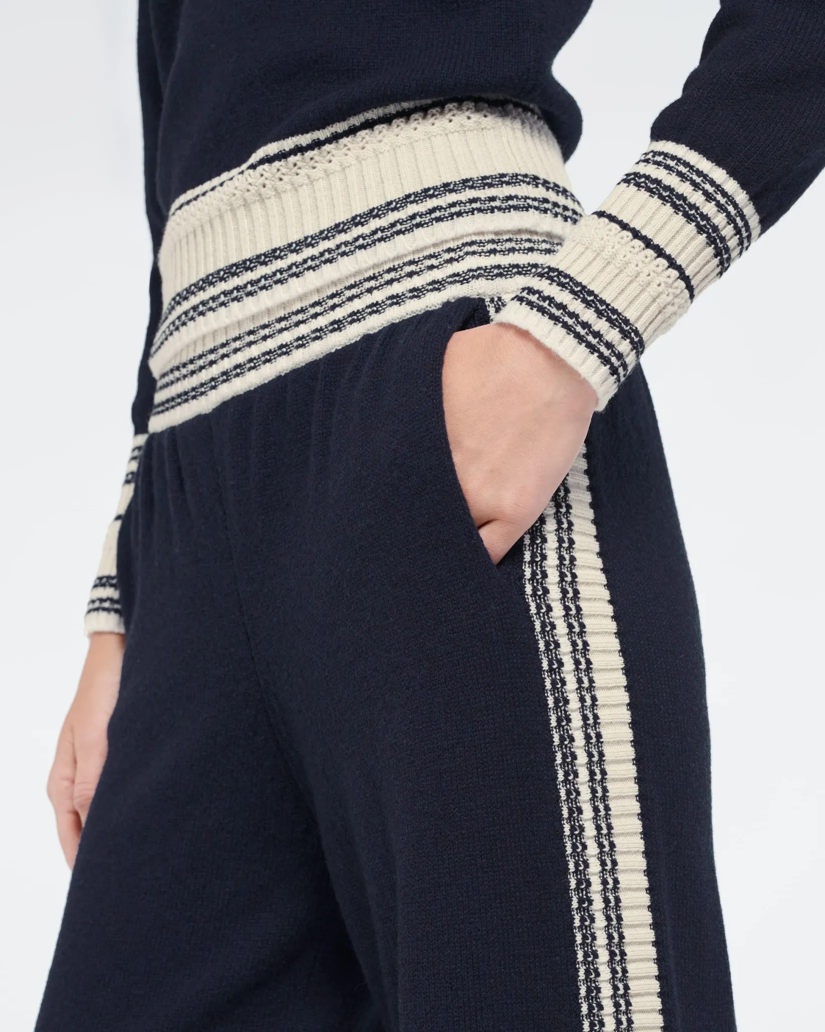 Women Barrie Trousers in marled cashmere