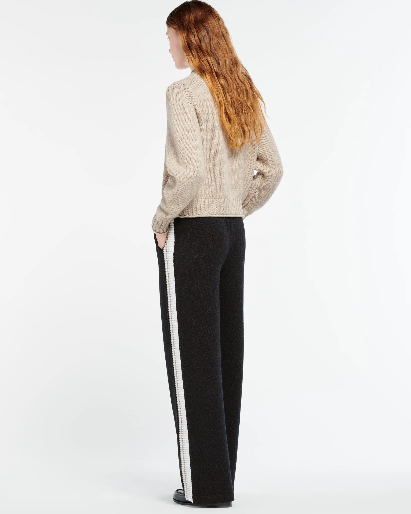 Women Barrie Trousers in marled cashmere