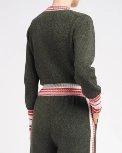 Women Barrie Trousers in marled cashmere