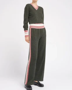 Women Barrie Trousers in marled cashmere
