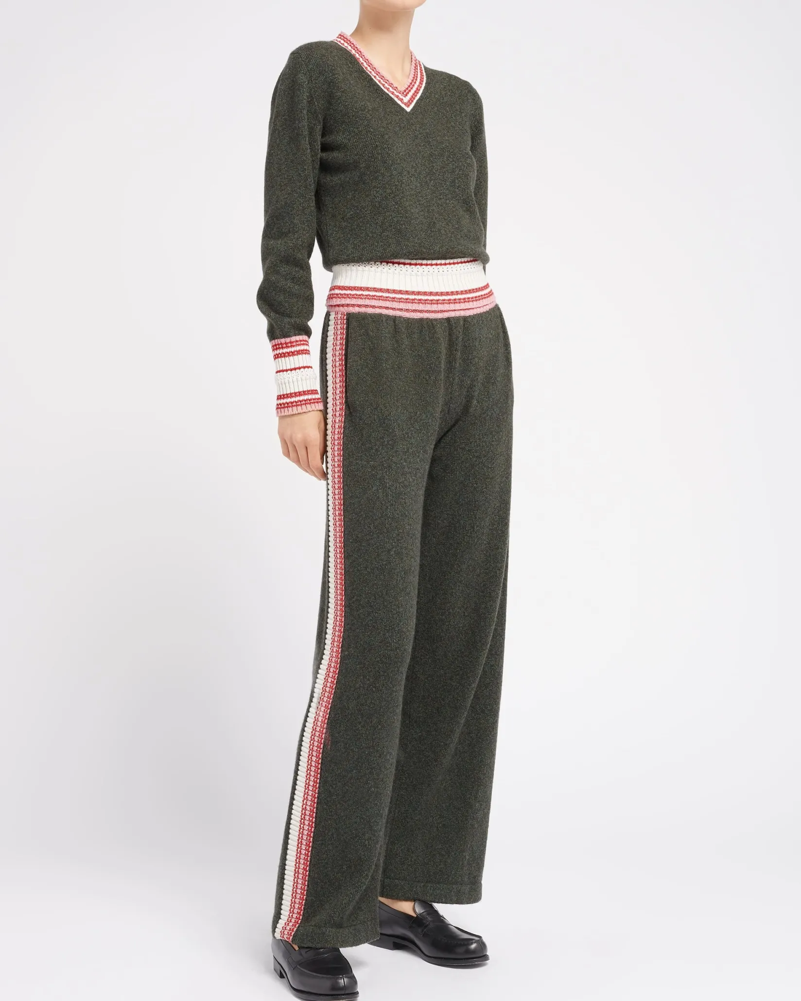 Women Barrie Trousers in marled cashmere