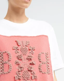 Women Barrie T-shirt dress with logo cashmere patch