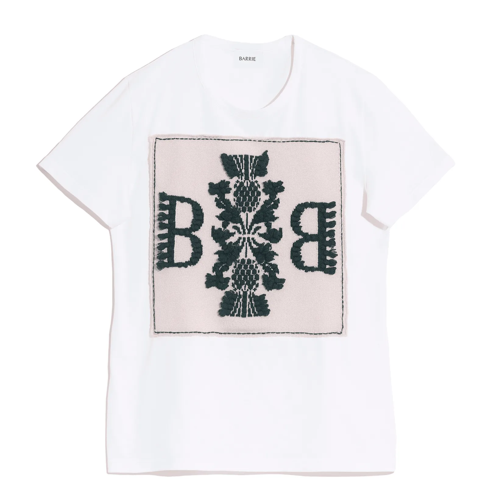 Women Barrie T-shirt with logo cashmere patch