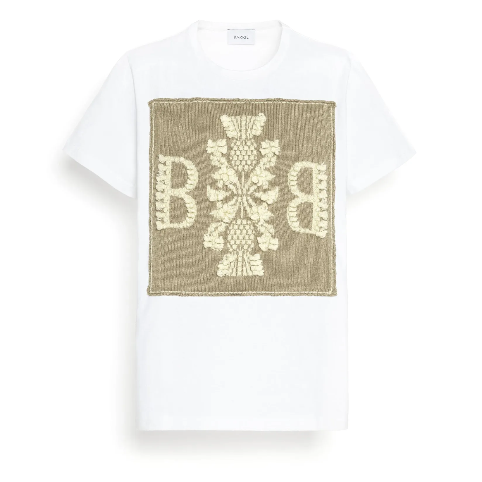 Women Barrie T-shirt with logo cashmere patch