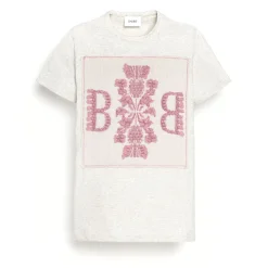 Women Barrie T-shirt with logo cashmere patch