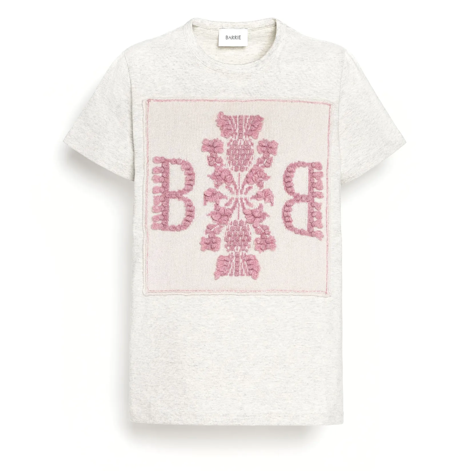 Women Barrie T-shirt with logo cashmere patch