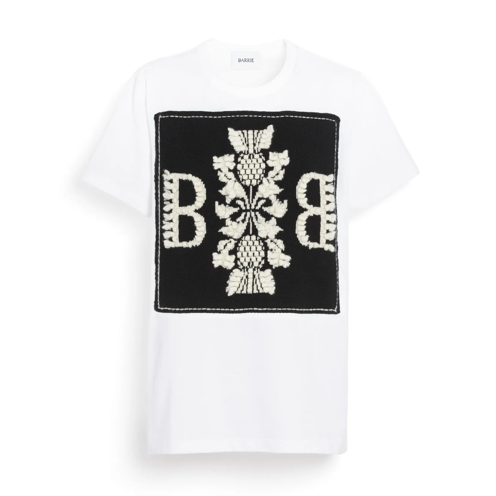 Women Barrie T-shirt with logo cashmere patch