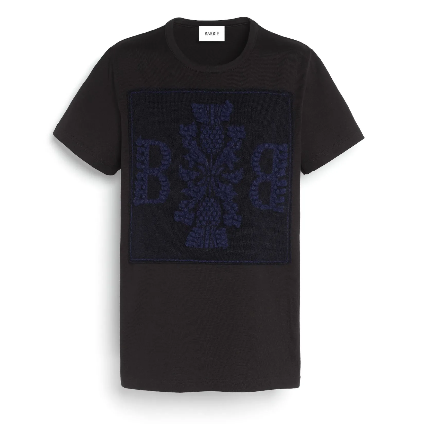 Women Barrie T-shirt with logo cashmere patch