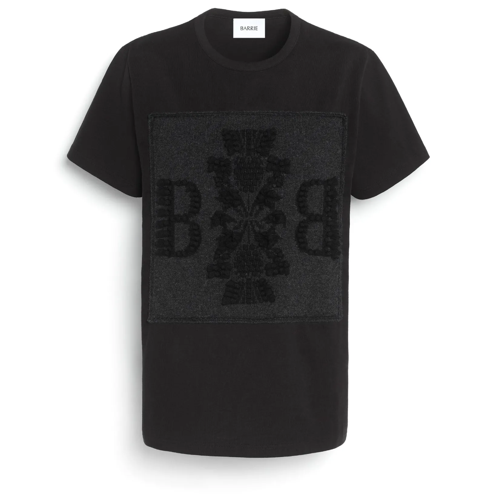 Women Barrie T-shirt with logo cashmere patch