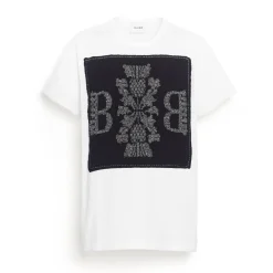 Women Barrie T-shirt with logo cashmere patch