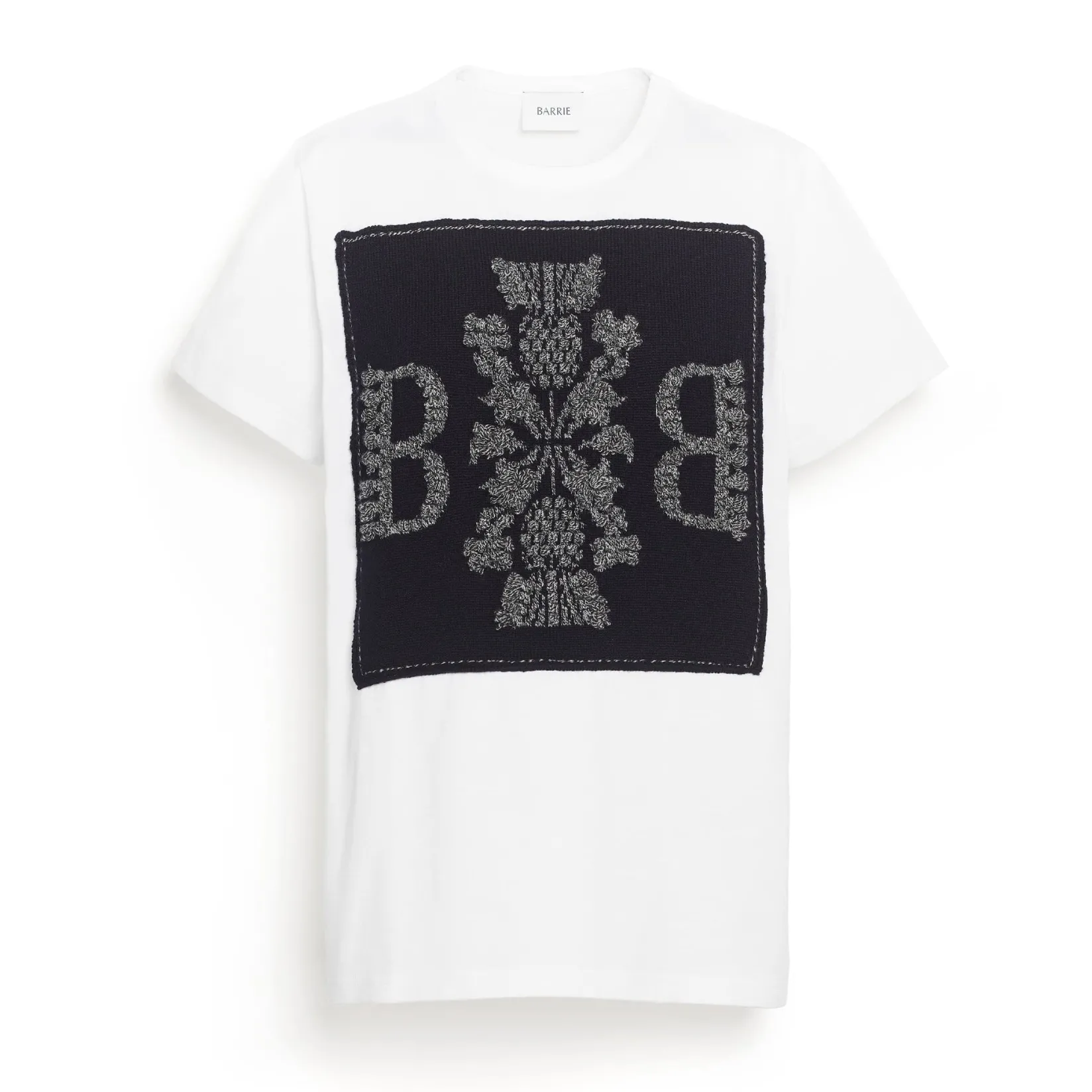 Women Barrie T-shirt with logo cashmere patch