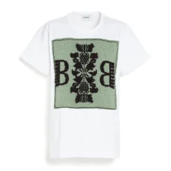 Women Barrie T-shirt with logo cashmere patch