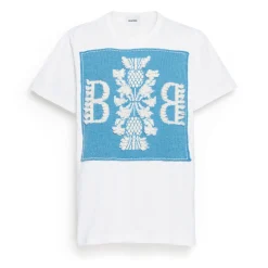 Women Barrie T-shirt with logo cashmere patch