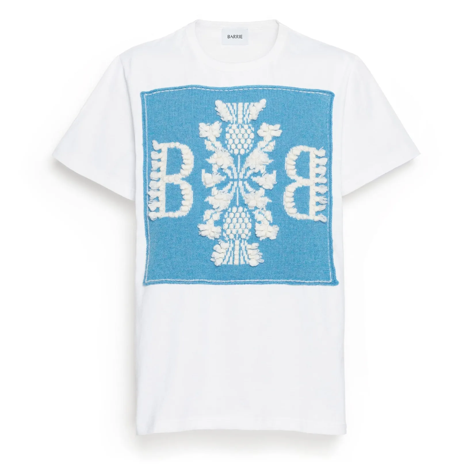 Women Barrie T-shirt with logo cashmere patch
