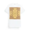 Women Barrie T-shirt with logo cashmere patch