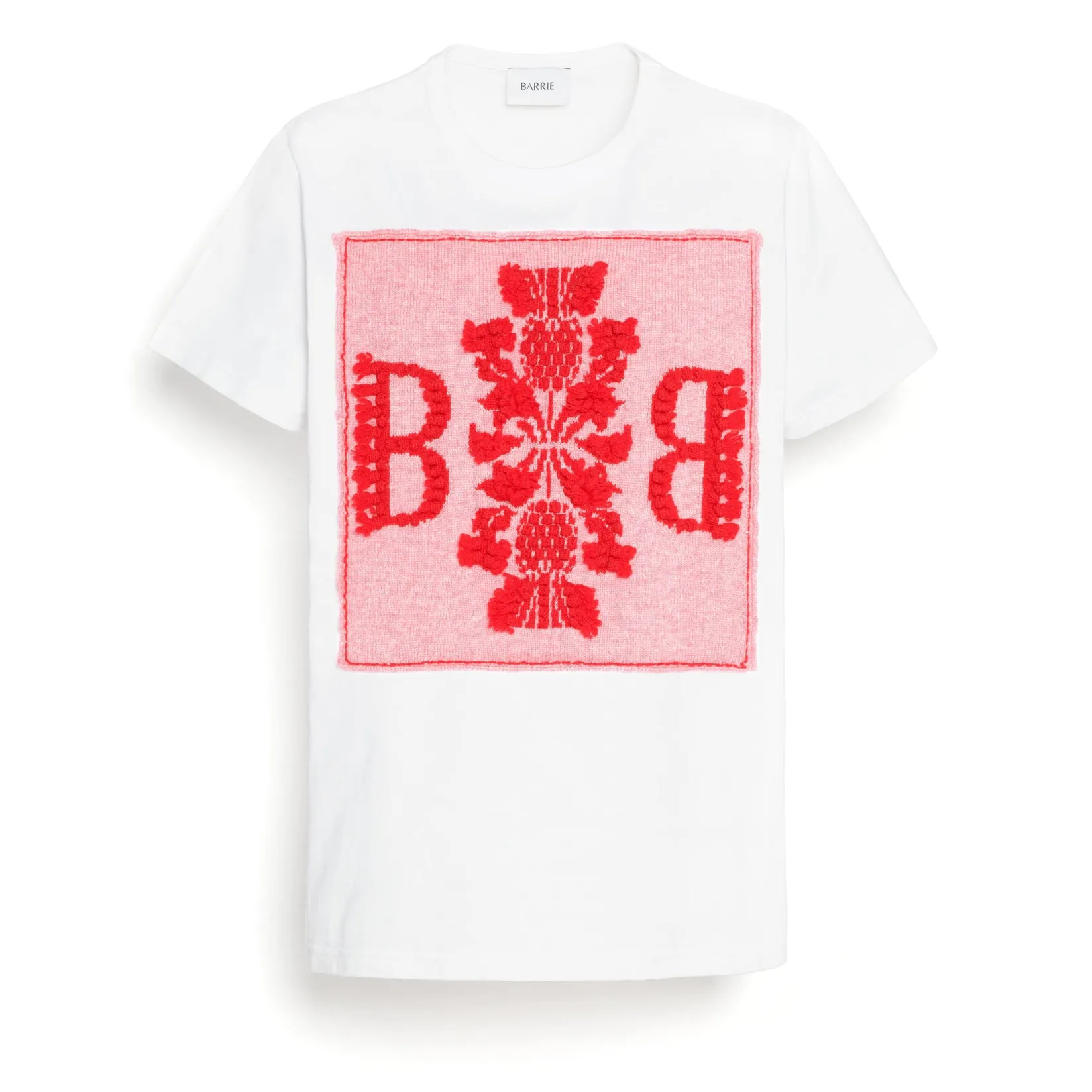 Women Barrie T-shirt with logo cashmere patch